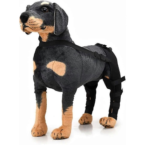 Benstöd för hund, knäskydd för hund, dubbelt bakre benstöd, benskydd för hund, knäskydd för hundben XS Red
