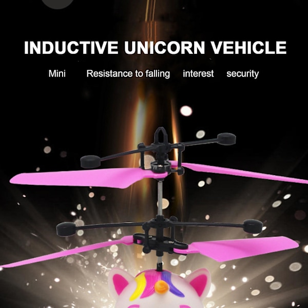 Flygende Unicorn Leke for Barn, Flygende Ball Leke RC Helikopter med Fjernkontroll red