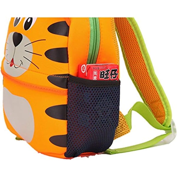 Barnryggsäck, Ryggsäck för Småbarn, Djurdesign, Kinder Racksack för 2-7 år (Tiger)