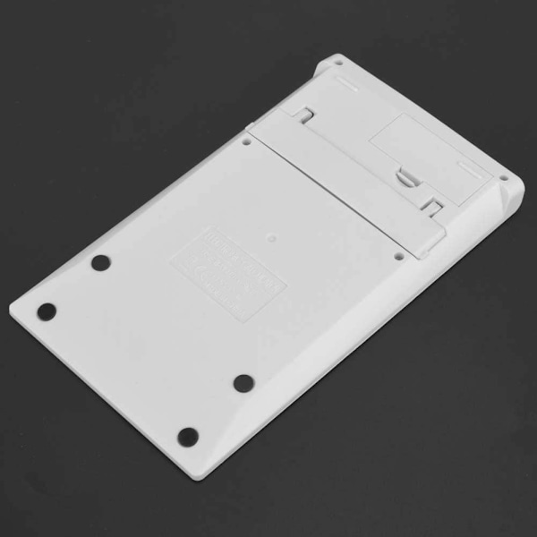 Kalkylator Slim Elegant Design 12-siffrig Elektronisk Skrivbordskalkylator Sol och Batteri Dubbeldriven Vit Kalkylator för Kontor