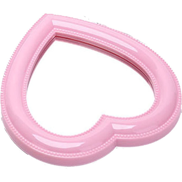 Hjärtformad smink- och kosmetikaspegel, vägg- och bordsspegel, sovrumsspegel, present (stor) Pink