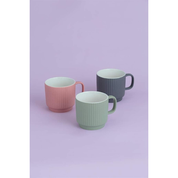 260 ml enkel randig keramikmugg souvenir kaffekopp