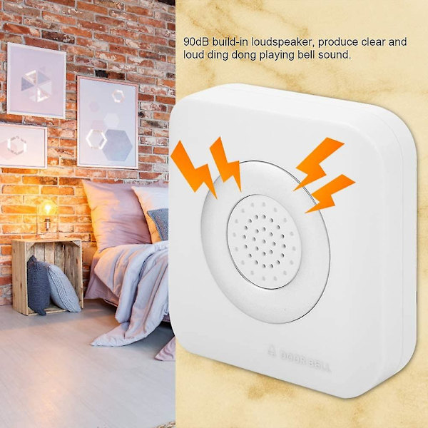 12V Trådløs Dørklokke Dørklokke Hjem Adgangskontrol System Støtter Ingen Installation Dørklokke Klokkesignal 90Db Dørklokke Til Flush Mount Højttaler