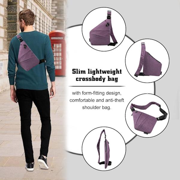 Antistöld Crossbody-väska för kvinnor Personlig Flex Resväska Anti-stöld Cross Body-väska Sling Bröstväska för män