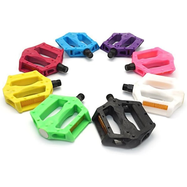 1 par barncykelpedaler i resin 9/16\" med reflektorer
