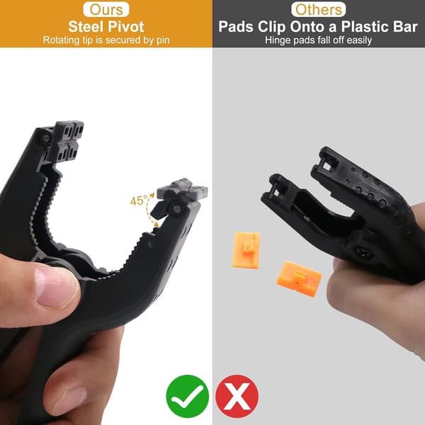 Plastik Nylon Fjederklemmer - 6 stk Store Heavy Duty Baggrunds Bull Clips til Markedsboder, Træarbejde, Pool Dækning