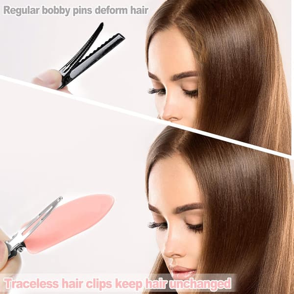 10 stk. Hårclips uden bøjning, Makeup Hårclips, Hårclips uden folder, Styling Krølleclips Tilbehør, til Hårstyling