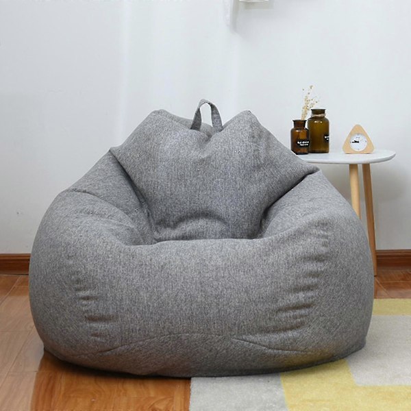 SofabetrækHelt nyt Ekstra Stort Sækkestole Sofa Betræk Indendørs Lazy Lounger Til Voksne Børn Hotsale! 90 * 110cm Gray