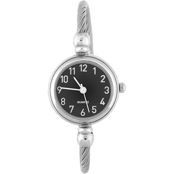 Kvinder Kvarts Ure, Dame Analog Rund Alloy Rem Åben Armbånd Ur 2