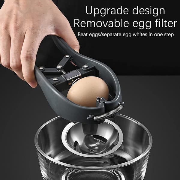 Multifunksjonell to-i-ett eggeåpner, eggåpner i rustfritt stål, håndholdt eggeåpner, enkel eggeskallskutter