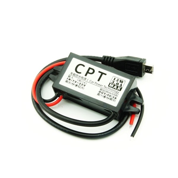 12V til 5V DC-DC Step Down Spenningsomformer Strømforsyning Buck Converter Spenningsregulator Enkel å bruke Rett mircoUSB Straight mircoUSB