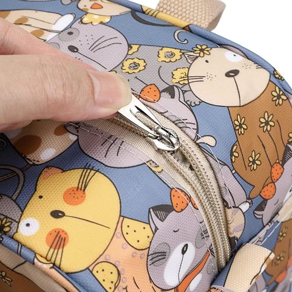 Stor Rejsetoilettaske til Kvinder Vandafvisende Toilettaske Makeup Organizer Taske Kosmetik Taske Svømning Gymnastiktaske (Gråblå Kat)
