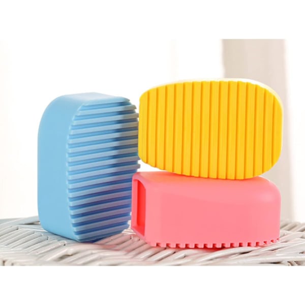 3 st kläder skrubb borste tyg rengöringsborste för rengöring tvättbräda plast Kläder kostym plast renare borste renare Pink
