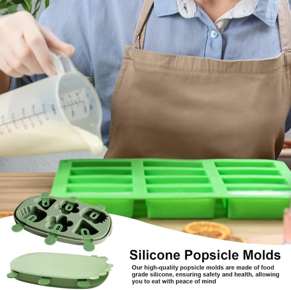 Silikon Popsicleformer, Isbittstikk Maker Mold, Silikon Ispopsicle Maker, Tegneserie Matkvalitet Silikon Popsicles (YL-457-7-04)