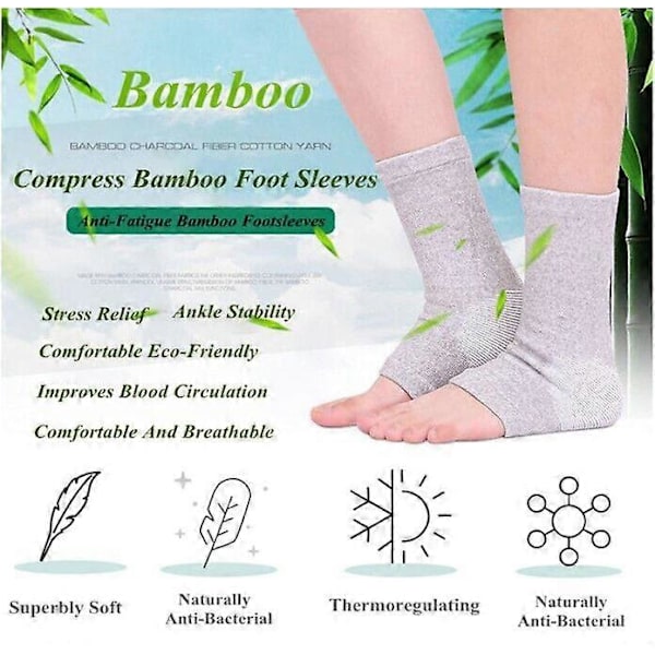 Onecompression Bamboo Jalkaholkkien, Kompressio Bamboo Sukkien, Bamboo Jalkaholkkien 2pcs