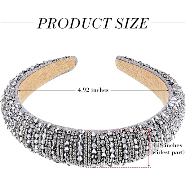 2 stycken kristall-diadem med strass, kristalldekorerat diadem, sammetsfodrat, breda hårband, fest, bröllop, huvudbonad