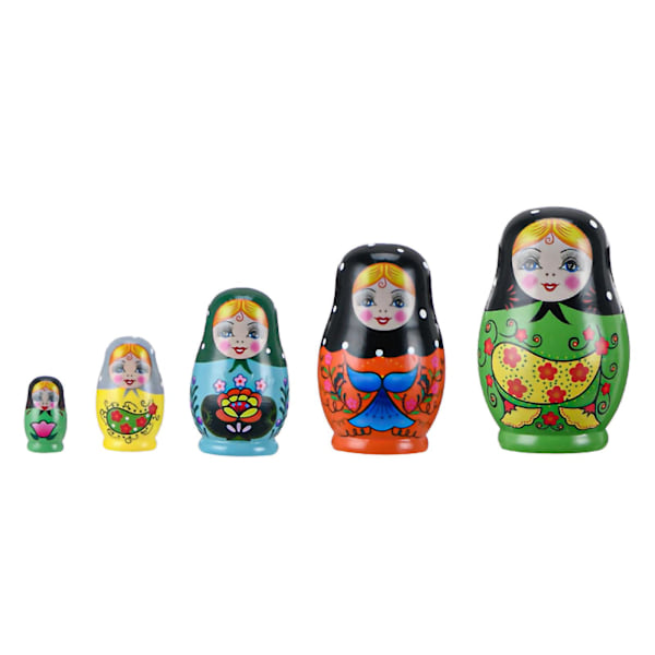 Matryoshka Dukker Baby Leke Fem-lags Tre Kreativ Hjem Decor Barn Gave Håndverk