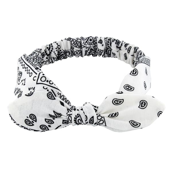 6-pack Elastiska Paisley Bandana-Hårband med Kaninöron