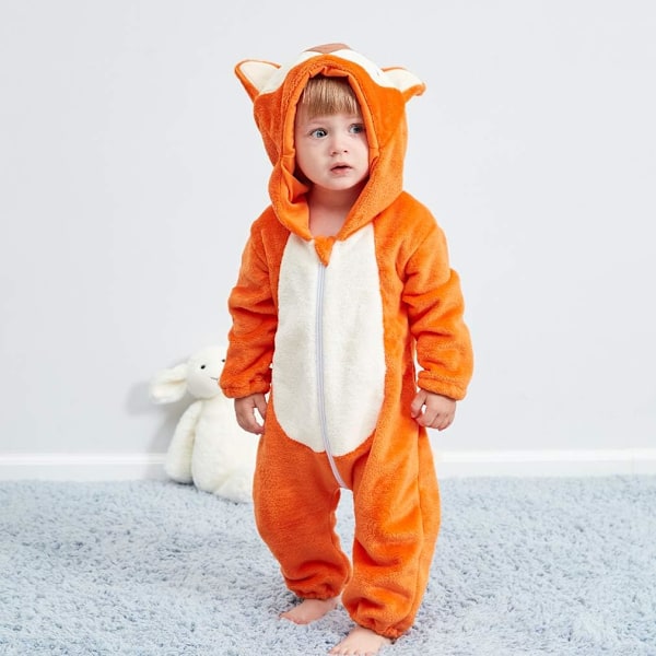 Unisex Talvihuppari Haalari 2-36 Kuukautta Vauvan eläinhaalari on valmistettu flanellista 12-18months