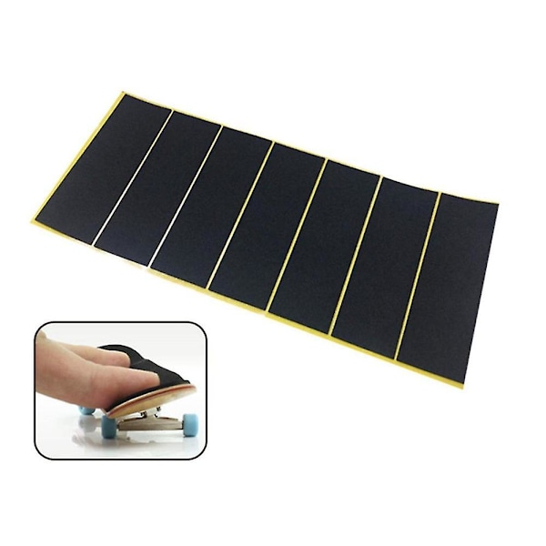 20 stk./sæt Sort Fingerboard Deck Uskåret Tape Stickers Sort Skum G