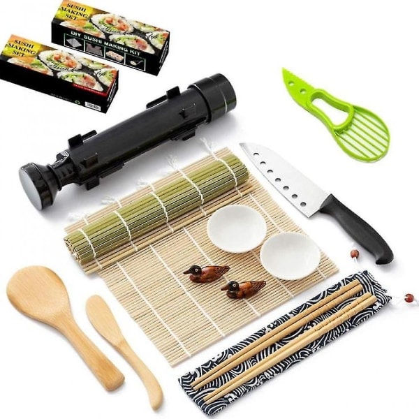 Gör-det-själv sushi-kit med bambuunderlägg