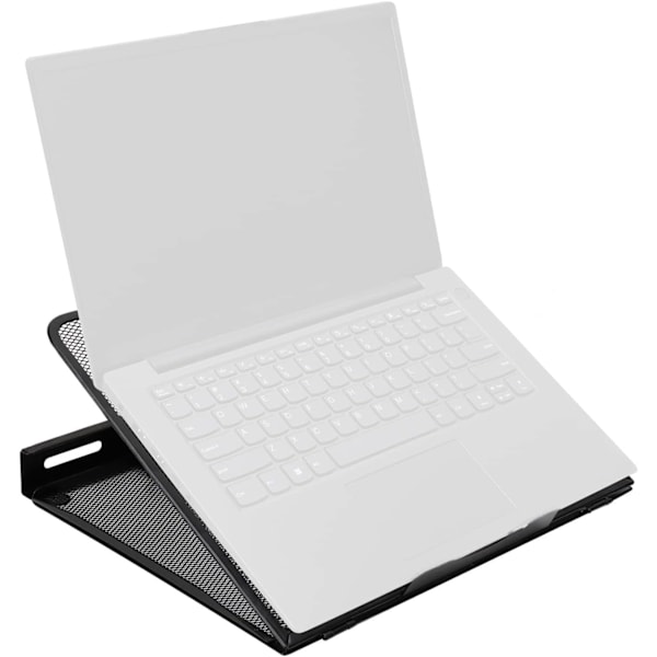 Ventilerat justerbart ergonomiskt laptopstativ, svart