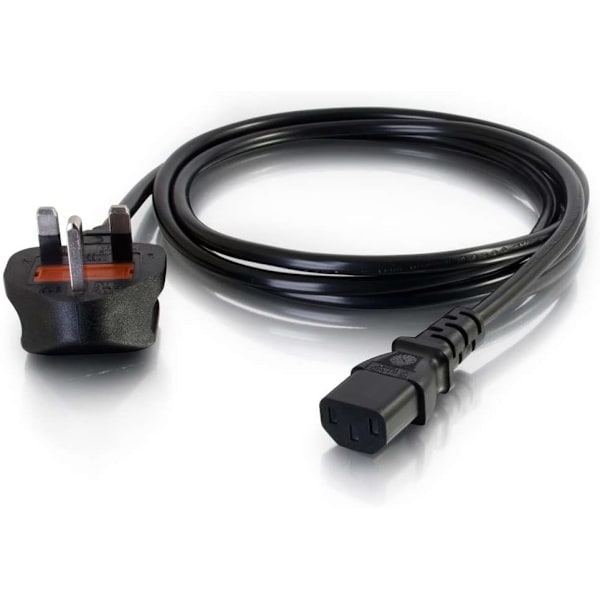 1,5 Meter UK Strömkabel (IEC320C13 till BS 1363) Vattenkokare Sladd/Strömkabel, Svart