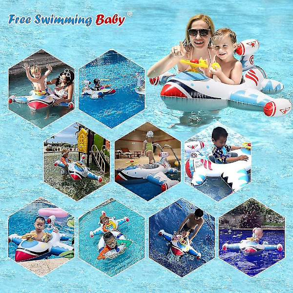 Gratis Svømmende Baby Oppustelig Svømmeflydesæde Båd Pool Svømmering Til Småbørn
