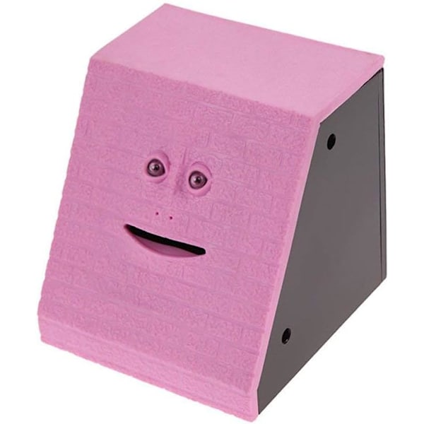 Novelty Ansigtsbank Spisemønt Opsparingsbank Børn Pengeopsparingssamling Sparegris Pink Brick