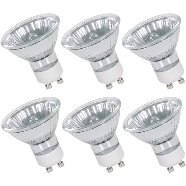 GU10 Halogenlampor 220V GU10 Halogen Spotlightlampor 450lm 2800K Varmvitt 40° Strålvinkel GU10 Lampor för Taklampor Dimbara - 6Pack GU10 35W 6P