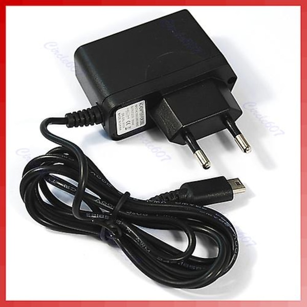 Hjemmevegg AC strømforsyningsadapterlader for NDS for DS Lite EU-plugg Svart