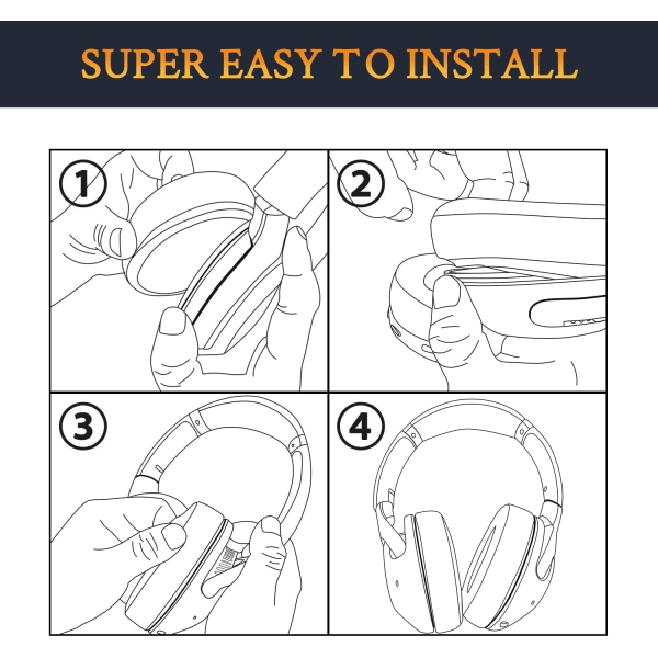 INF Ørepude til SteelSeries Arctis 3/5/7/9/9X/Pro Sort 1 par
