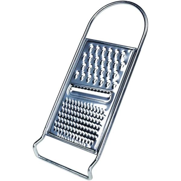 Heavy Duty Flat Ost Rivjern i Rustfritt Stål med Håndtak, 3-veis Multifunksjonell Flat Mat Rivjern, Razor Sharp Tenner