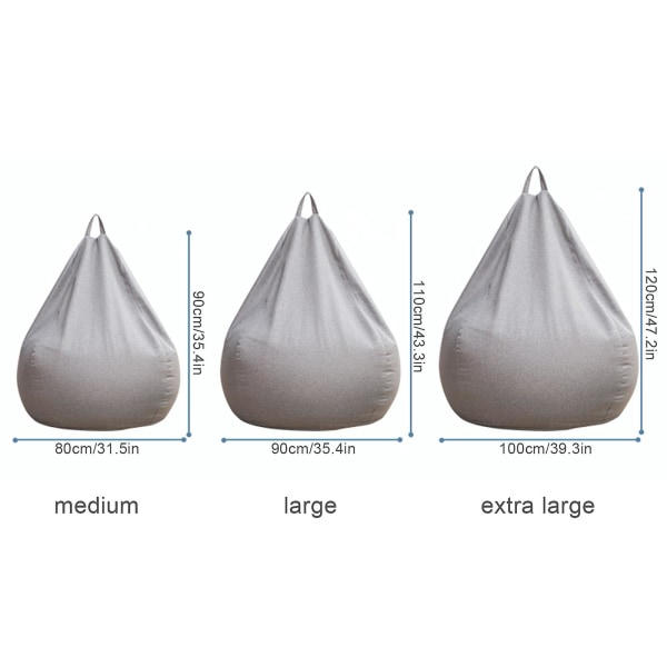 Inomhus Utomhus Vuxen Sittpuff Spelstol Extra Stor Sittpuff Överdrag Röd XL Red XL