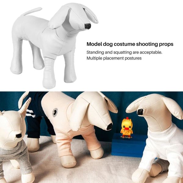 Læder Hunde Mannequiner Stående Stativ Hunde Modeller Legetøj Dyrebutik Display Mannequin