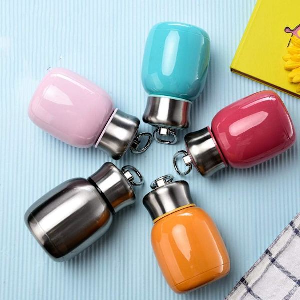 Liten vakuumisolerad vattenflaska 9,4 oz Mini termosmugg Bärbar rostfritt stål Vakuum kaffemugg Resmugg Steel Color