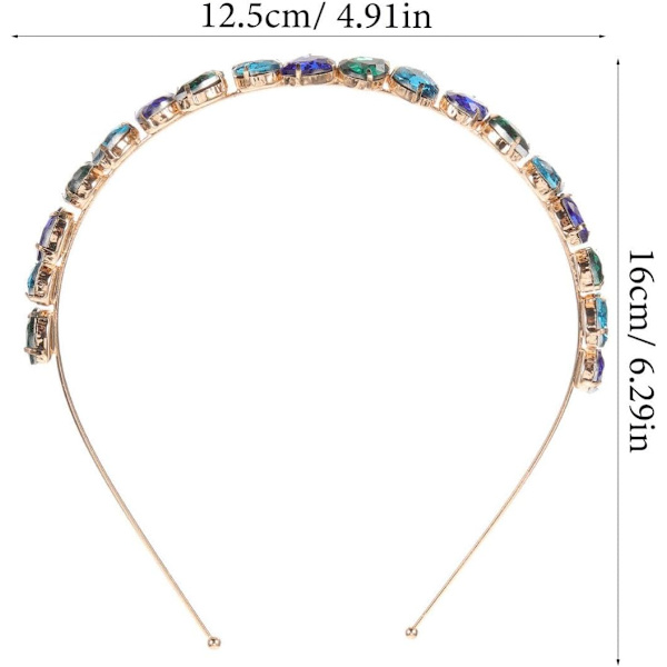 Kristall Rhinestone Hårband Anti-slip Bröllop Brudkronor Bling Hårband Tiara Brud Bal Fest Hår Tillbehör