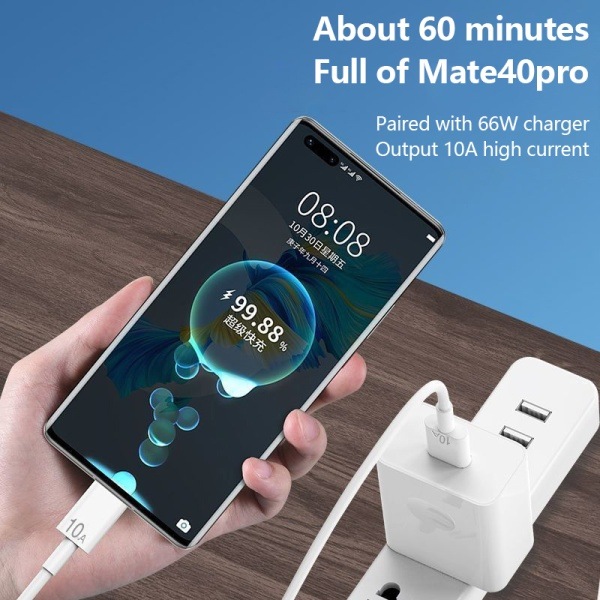 120W 10A Type C hurtigladekabel Datakabel Hurtiglading USB Type c 2m