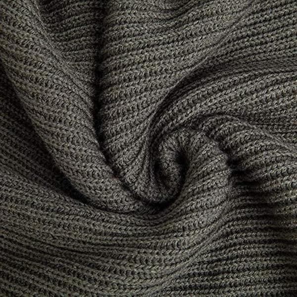 Varm höst- och vinterscarf, unisex enfärgad vinterhals varm stickad garnscarf