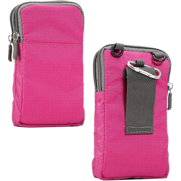 Håndveske for håndledd, reise, camping, sport, mobiltelefon, crossbody, skulderveske, messenger-veske, lommer med glidelås, midjeveske, lommebok, hylster