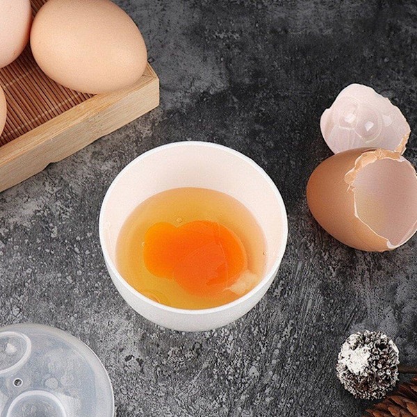 Äggpocher Mikrovågsugn Äggkokare för Kokta Ägg Snabb Pocherad Äggmaskin Pocher Koppar Liten Äggkokare Kopp för Frukost