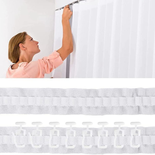 100 stk Gardin Glide Glider Skinner Gardin Glide med Foldbare Kroge Gardinskinne Glide Kroge til 11 mm