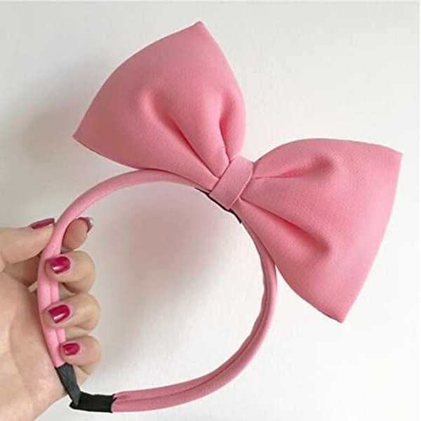 Rosa hårband med rosett - Hårband för kvinnor - Hårtillbehör för cosplay - Hårband med rosett för flickor - Födelsedag - Jul Pink