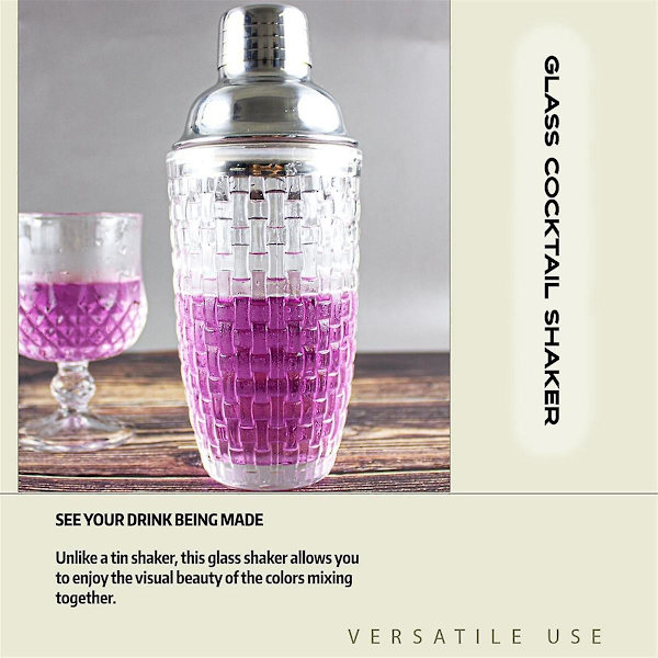 13oz Glas Cocktail Shaker Set - Glas Shaker För Cocktails, Drink Shakers Cocktail Och Cocktail Sh