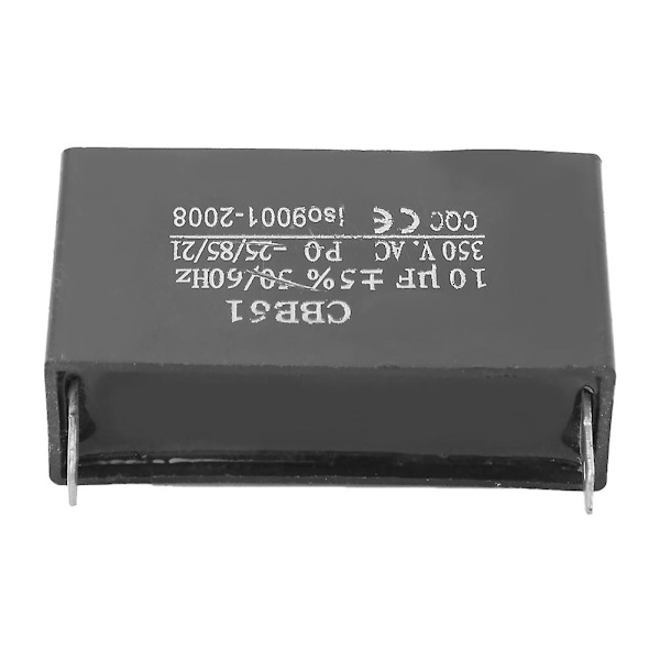 Cbb61 Kondensatorfläktmotor Start Plastkondensator 350vac 10uf+-5% 50/60hz
