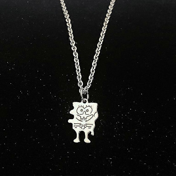 Svampbob Fyrkant Paj Stor Stjärna Par Titanstål Halsband Bleknar Inte