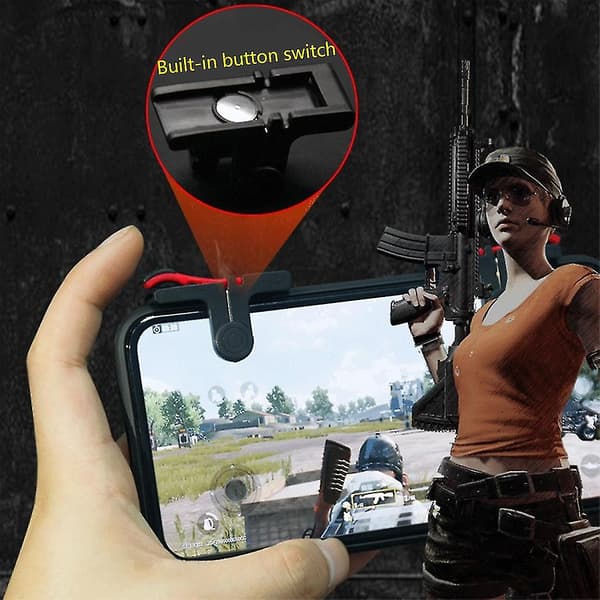 1 Set Mobilspelkontroll Gamepad Trigger Aim-knapp Joystick för Telefon