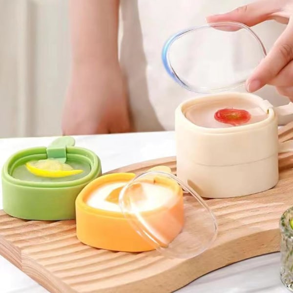 Popsicle-formar med pinnar och lock, stapelbara isglassformar, BPA-fria silikonformar för glass, återanvändbara DIY-glassformar Orange