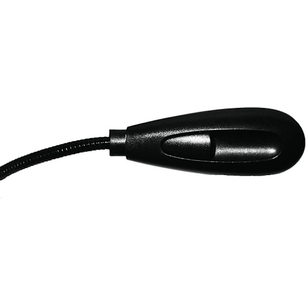 USB-läslampa med LED-lampor och flexibel gåshals - På/Av-brytare (2 LED, Svart)