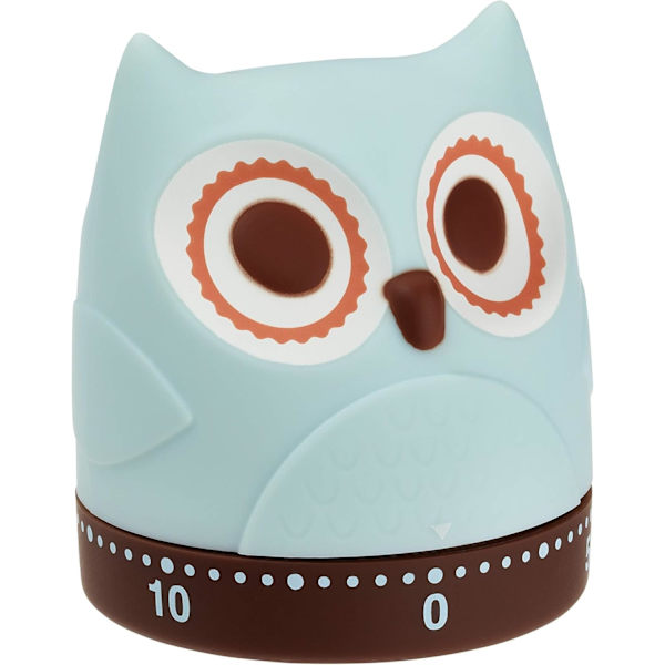 Uggla forma mekanisk timer, kökstimer, mekanisk, rolig äggtimer, retro